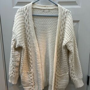Altar'd State Cream Textured Cardigan